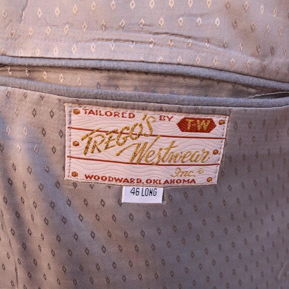 Men’s Western Suede Jacket - Vintage Rockabilly Blazer Size 46L Made In USA - Picture 15 of 16